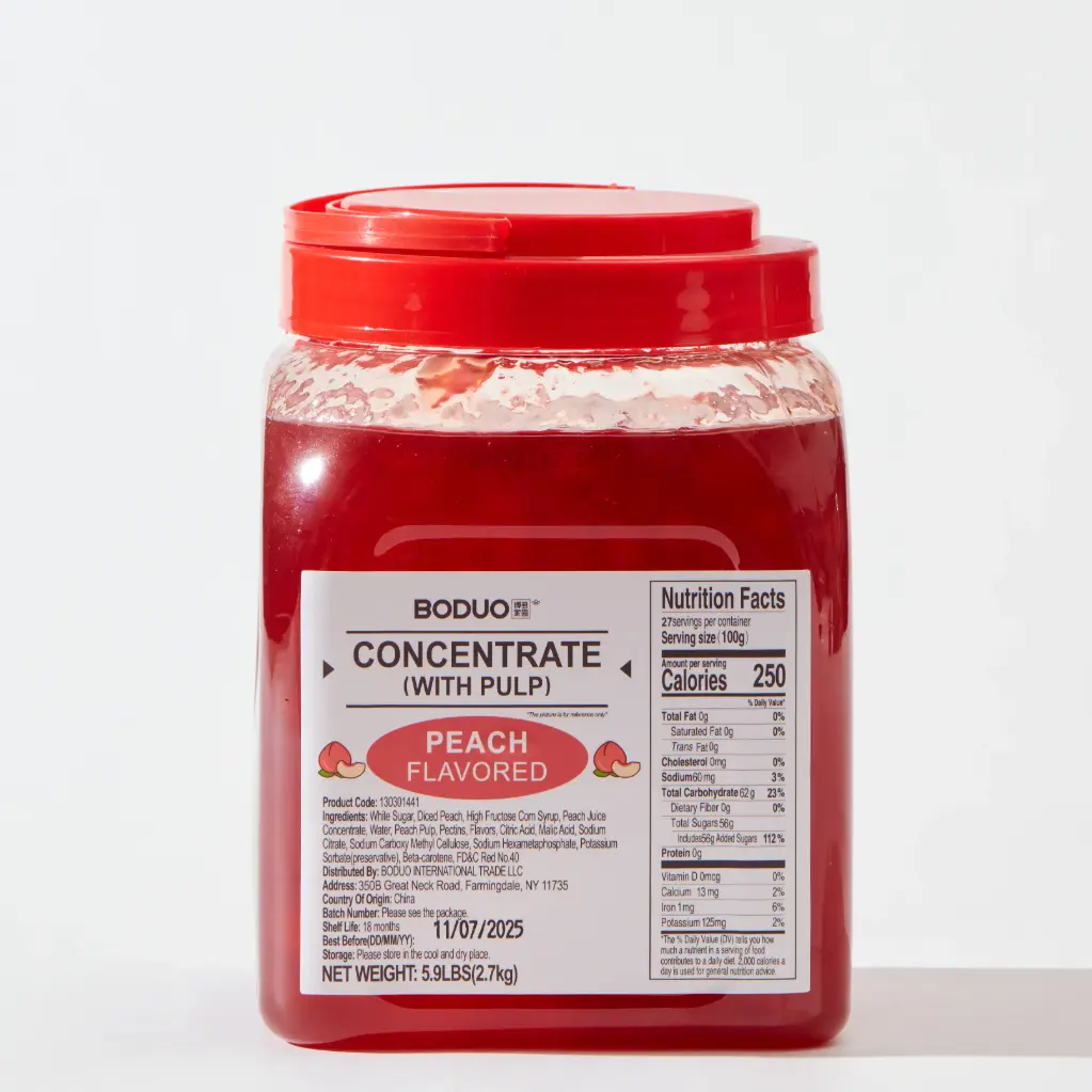 [130301441] PEACH JAM 水蜜桃果酱 | 6lbs × 6 Bucket / Ctn