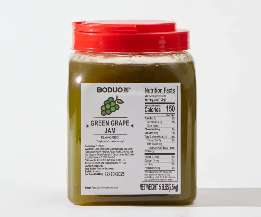 GREEN GRAPE JAM |青葡萄果味酱 |5.5lbs × 6 Bucket / Ctn