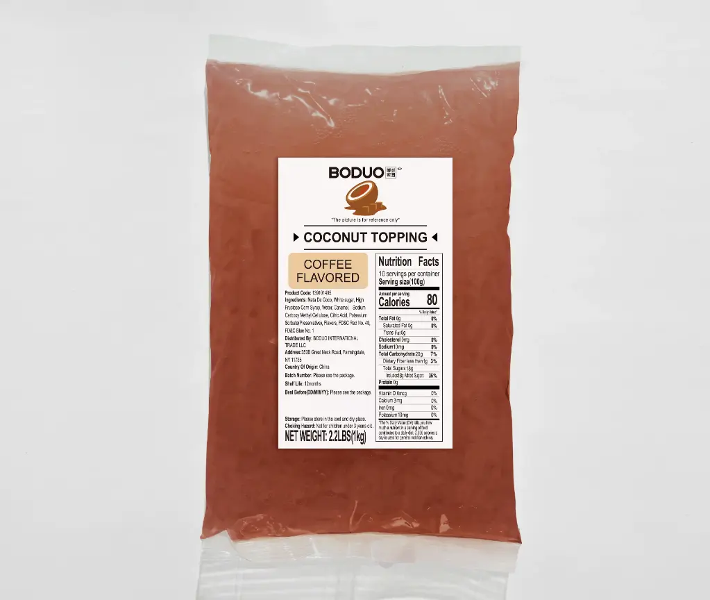 COFFEE COCONUT JELLY |咖啡味椰果  |2.2lbs × 20 bags / Carton