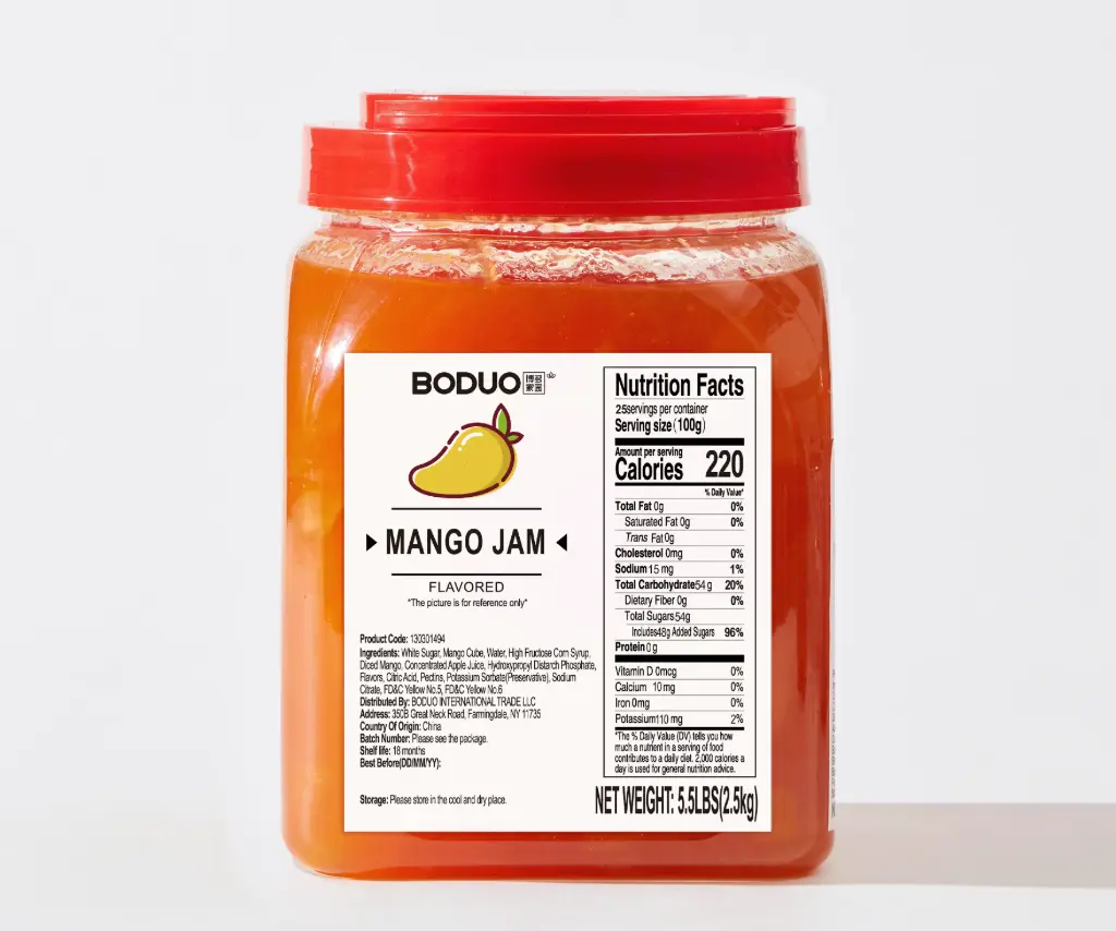 MANGO JAM |芒果果酱 | 2.1L × 6 jars / Carton