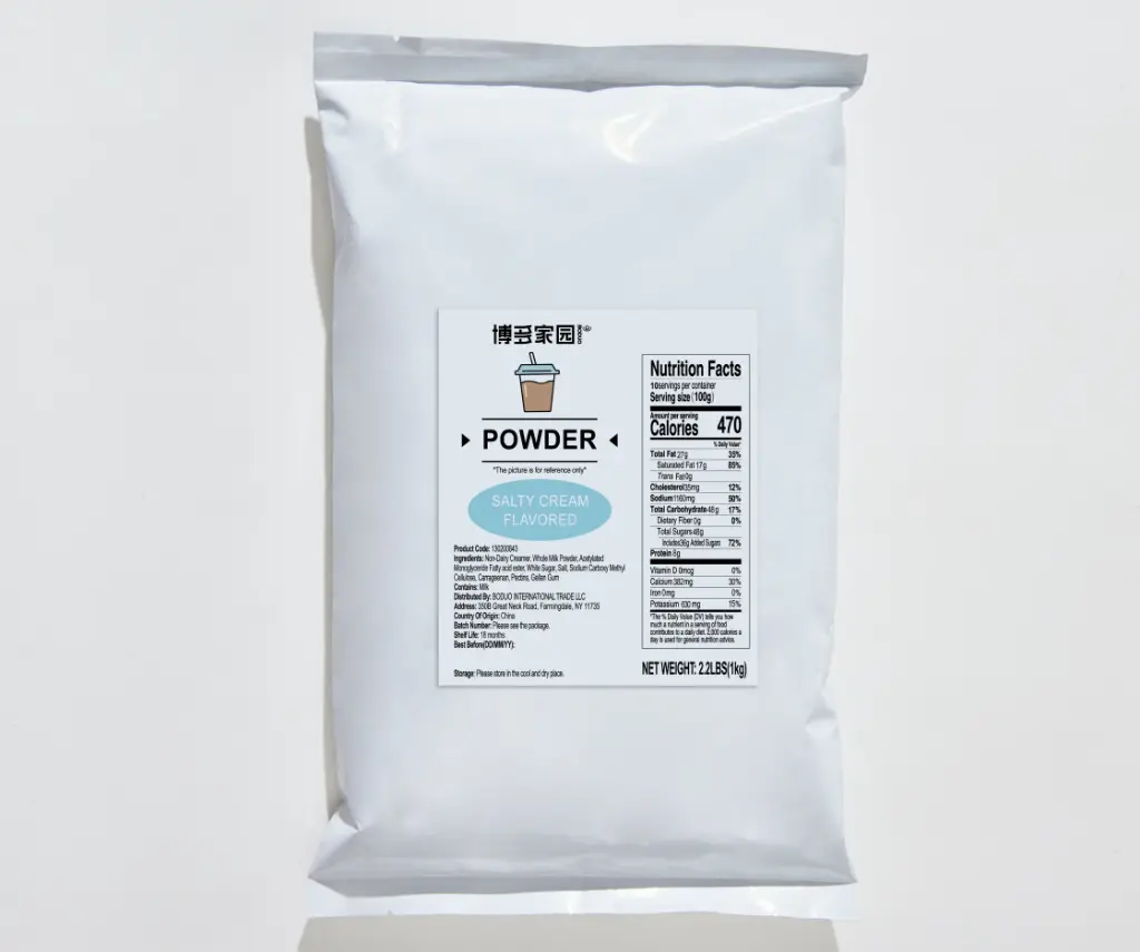 SEASALT CREAM FLAVORED POWDER |海盐奶盖味粉固体饮料 |2.2lbs × 20 bags / Carton