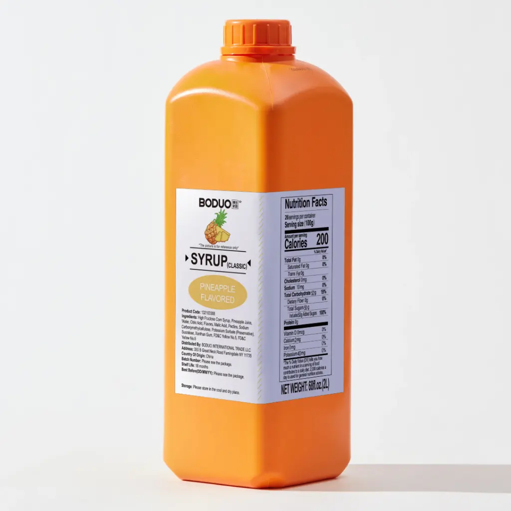 [132100308] PINEAPPLE SYRUP |菠萝味糖浆 |6lbs × 8 bottles / Carton