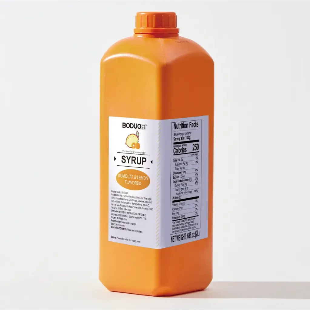 KUMQUAT & LEMON SYRUP |金桔柠檬糖浆 | 6lbs × 8 bottles / Carton