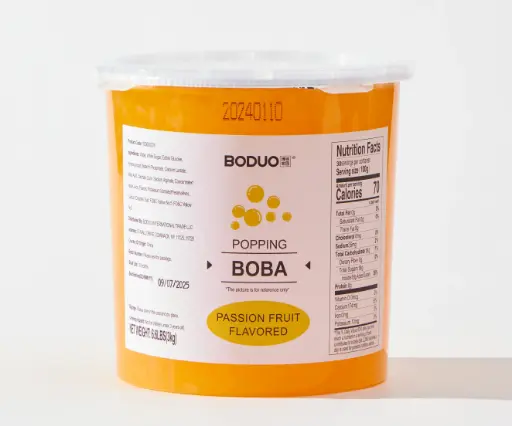 [130600278] PASSION FRUIT POPPING BOBA |百香果风味球型果味酱 |6.6lbs × 4 buckets / Carton