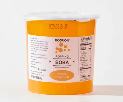 [130600276] MANGO POPPING BOBA |芒果风味球型果味酱 |6.6lbs × 4 buckets / Carton 